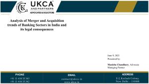 Analysis of Merger and Acquisition Trends of Banking Sectors in India and Its Legal Consequences