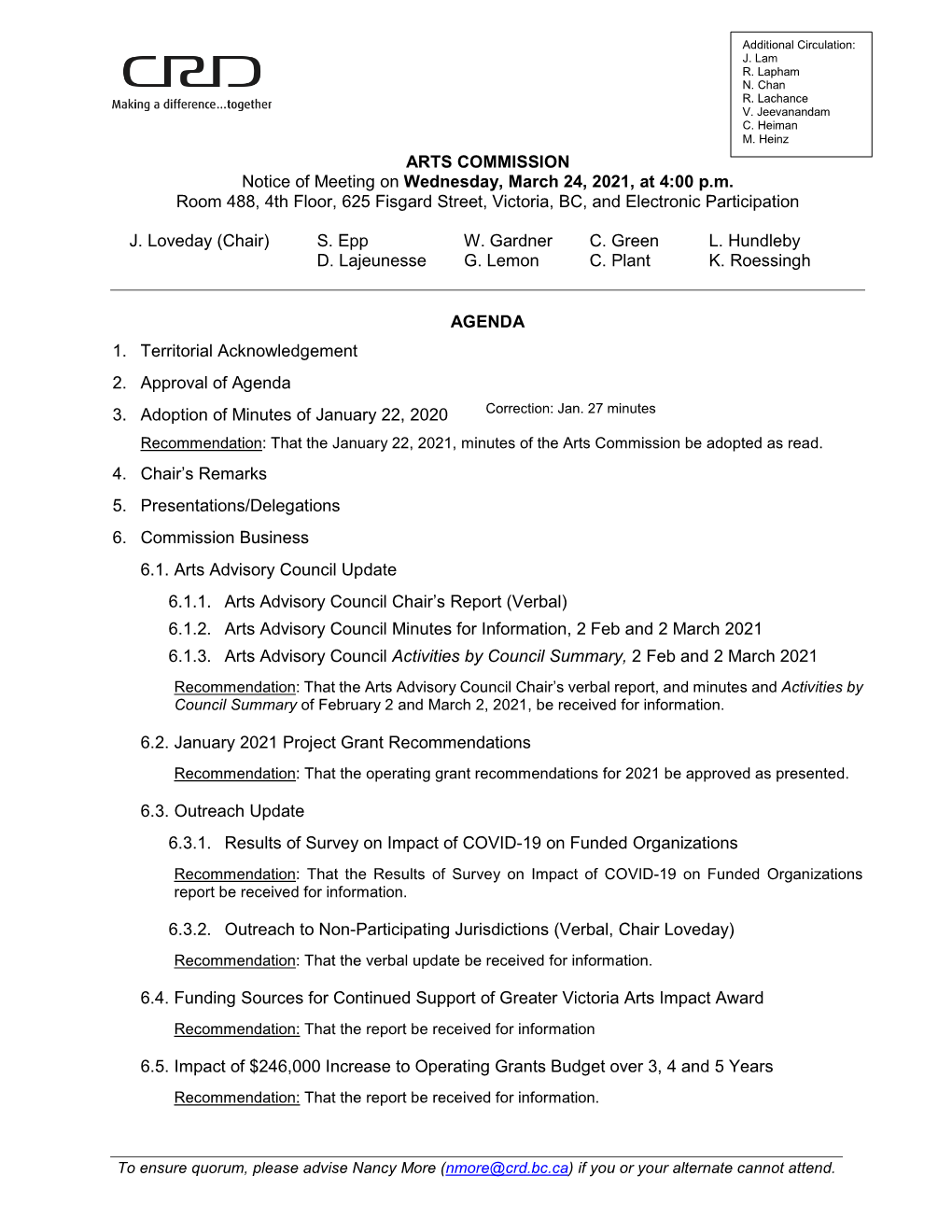 Arts Commission 2021-03-24 Agenda