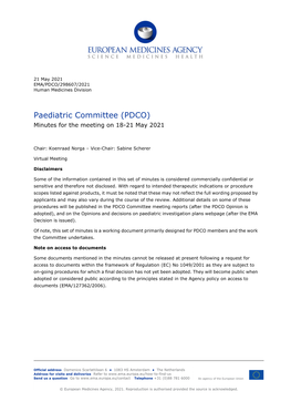 PDCO Minutes of Meeting 18-21 May 2021