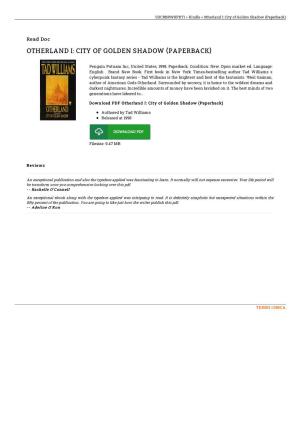 Download PDF » Otherland I: City of Golden Shadow (Paperback)