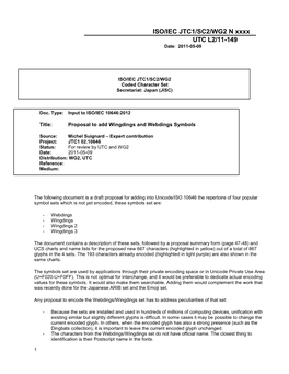 Iso/Iec Jtc 1/Sc 2/Wg 2