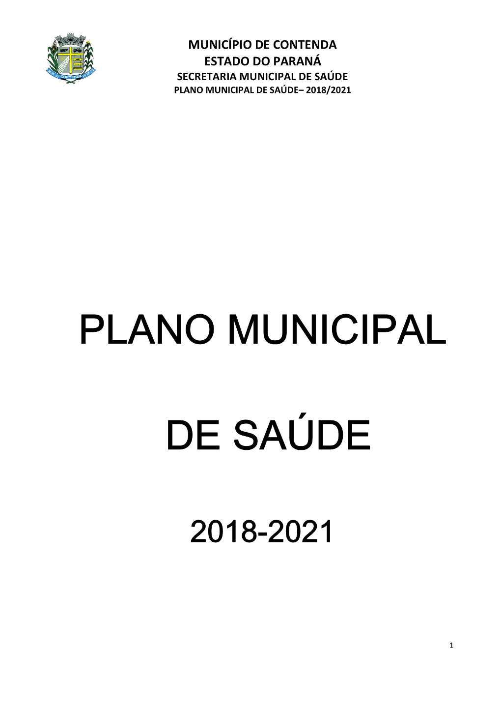 Plano Municipal De Saúde– 2018/2021