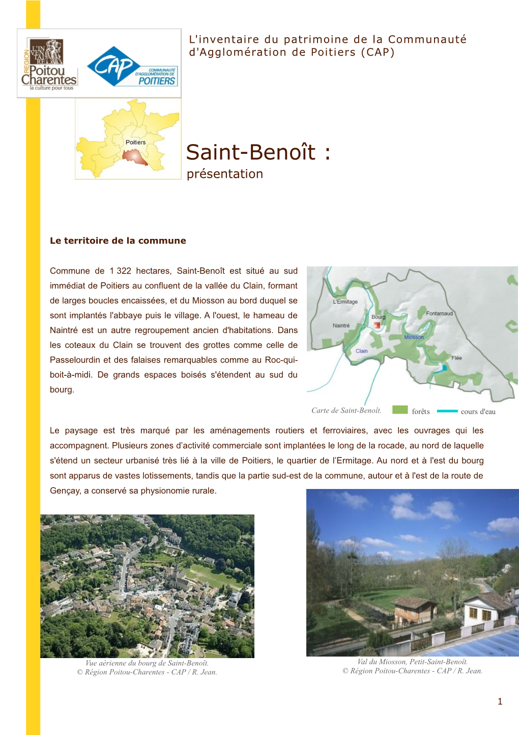 Saint-Benoît : Présentation De La Commune