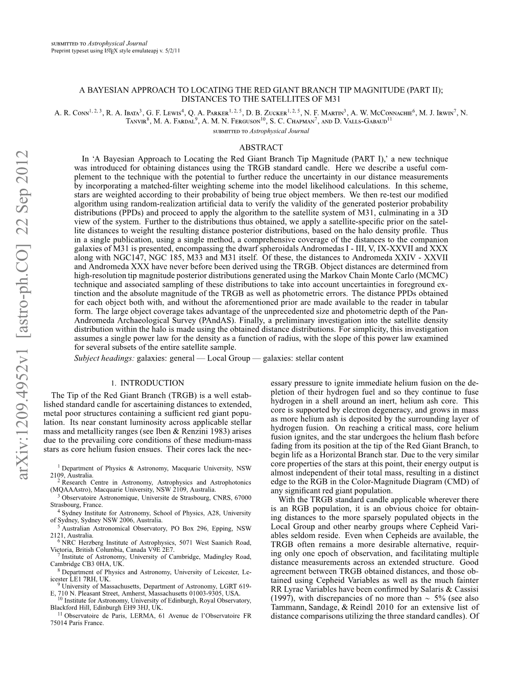 A Bayesian Approach to Locating the Red Giant Branch Tip Magnitude