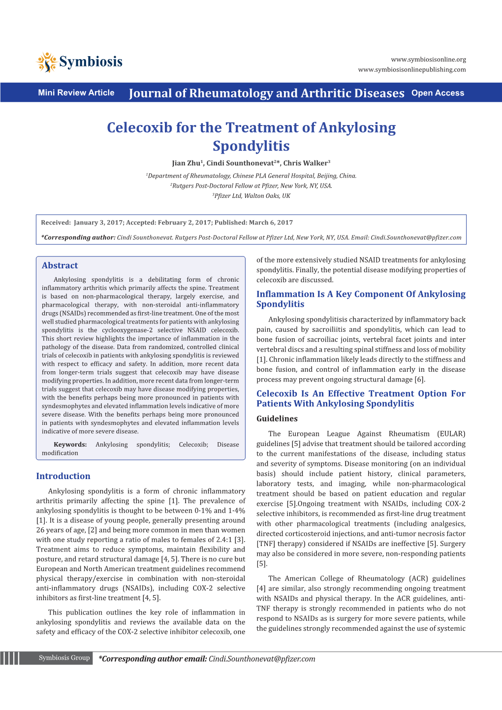 Celecoxib for the Treatment of Ankylosing Spondylitis