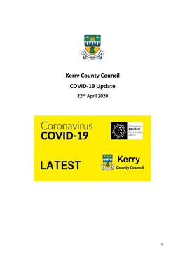 Kerry County Council COVID-19 Update – 22 April 2020