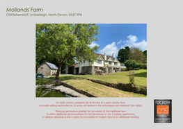 Mollands Farm Chittlehamholt, Umberleigh, North Devon, EX37 9PB