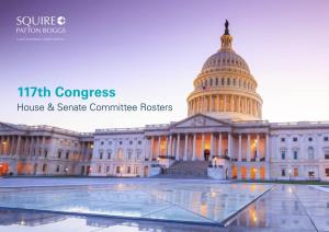 117Th Congress House & Senate Committee Rosters Table of Contents
