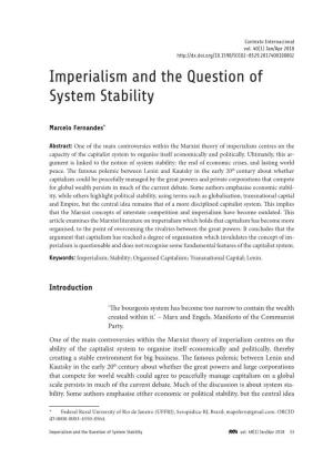 Imperialism and the Question of System Stability Fernandes