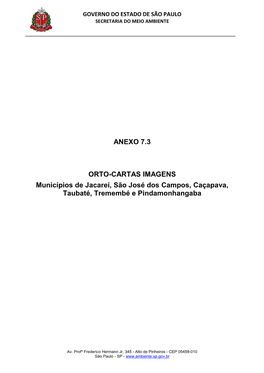 ORTO-CARTAS IMAGENS Municípios De Jacareí, São José Dos Campos, Caçapava, Taubaté, Tremembé E Pindamonhangaba