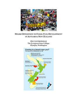 Māori Opposition to Fossil Fuel Extraction in Aotearoa New Zealand