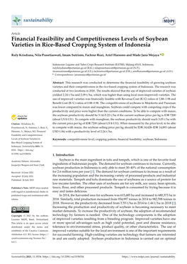 Financial Feasibility and Competitiveness Levels of Soybean Varieties in Rice-Based Cropping System of Indonesia