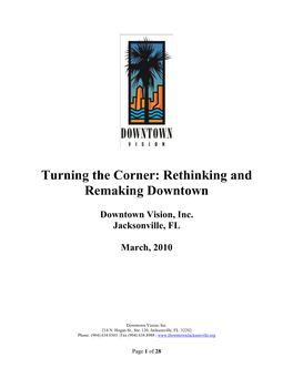 Turning the Corner: Rethinking and Remaking Downtown