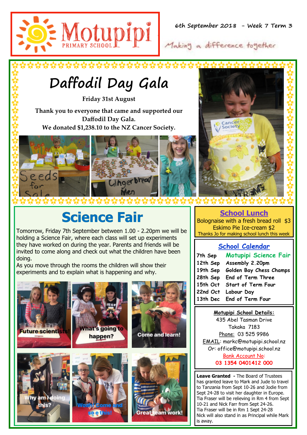 Daffodil Day Gala Science Fair