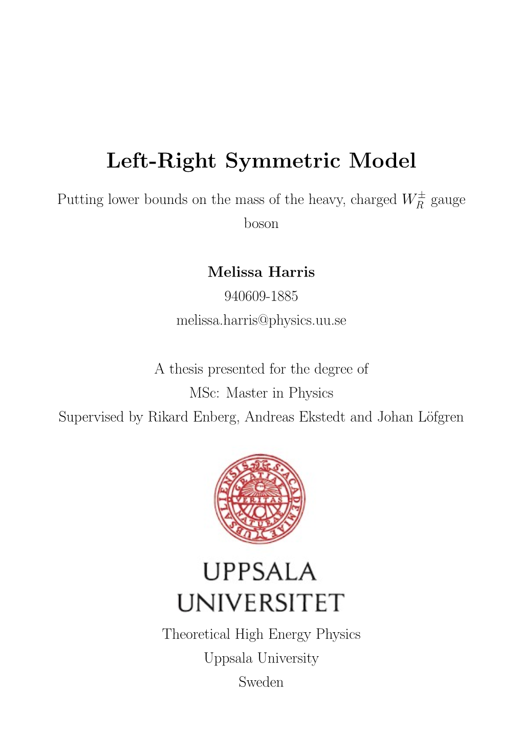 Left-Right Symmetric Model