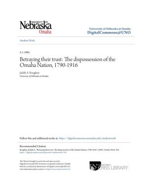 The Dispossession of the Omaha Nation, 1790-1916 Judith A