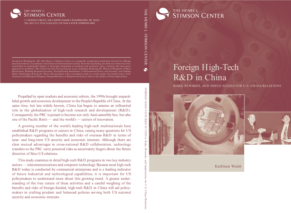 Foreign High-Tech R&D in China