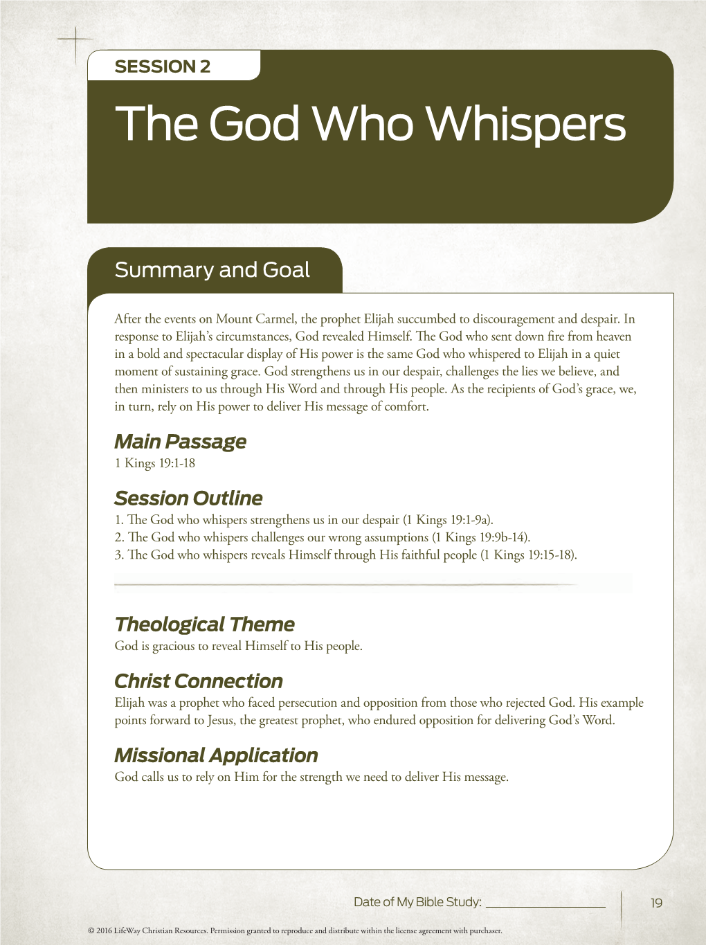 The God Who Whispers