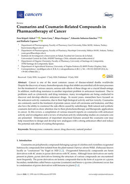 Coumarins and Coumarin-Related Compounds in Pharmacotherapy of Cancer