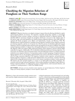 Pronghorn Migrations Paper
