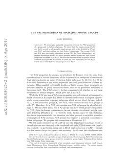 Arxiv:1610.03625V2 [Math.GR]