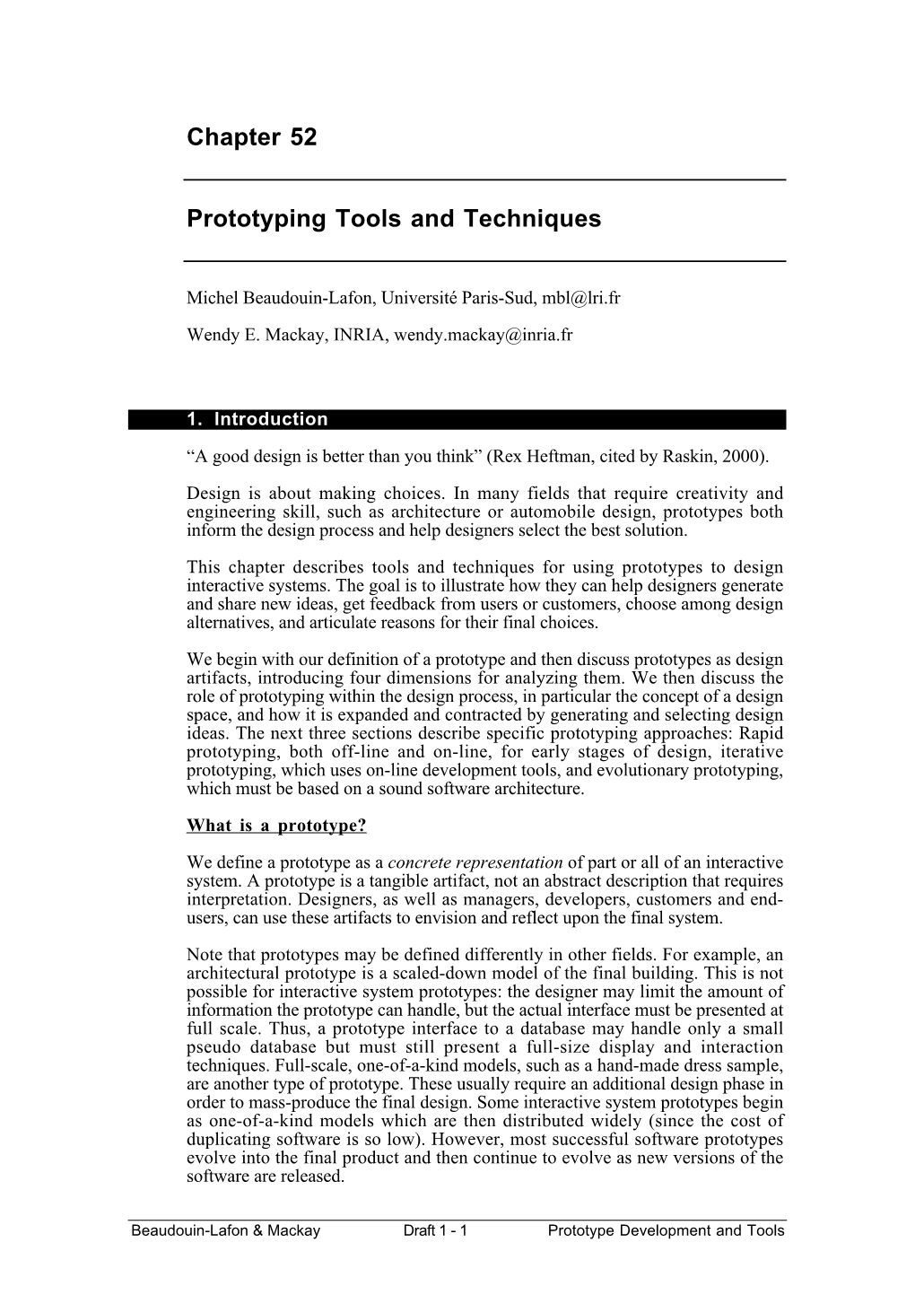 Chapter 52 Prototyping Tools and Techniques