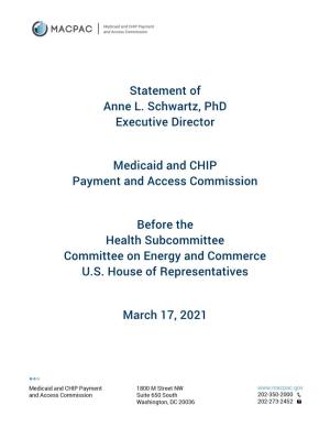 Testimony Medicaid and CHIP in the U.S. Territories
