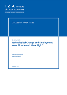 Technological Change and Employment: Were Ricardo and Marx Right?