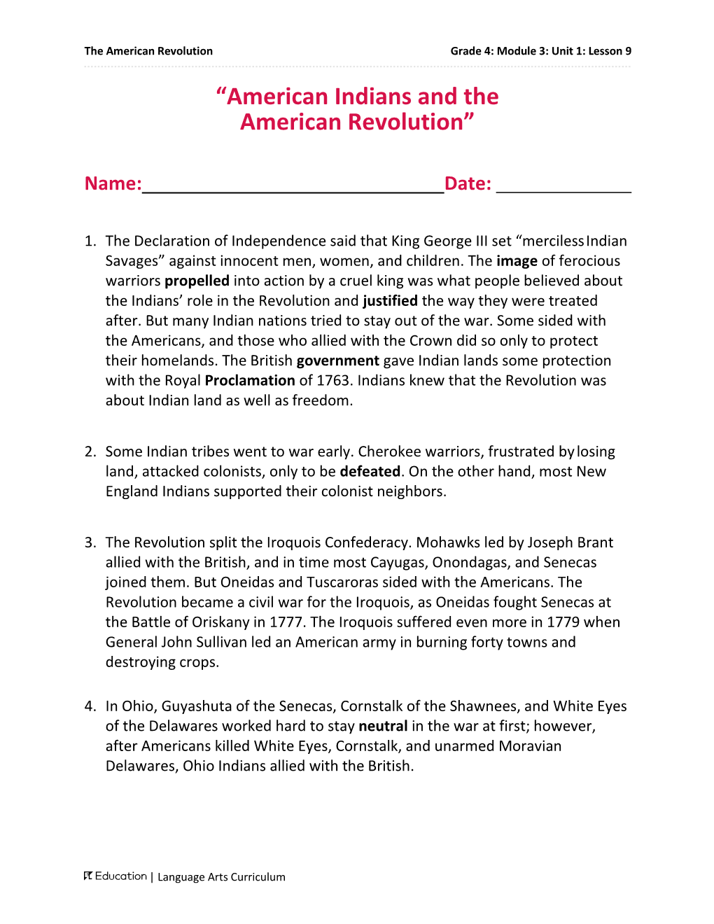 “American Indians and the American Revolution”