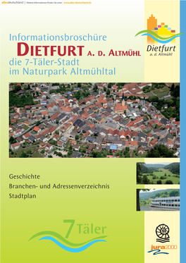 DIETFURT A. D. ALTMÜHL Die 7-Täler-Stadt Im Naturpark Altmühltal