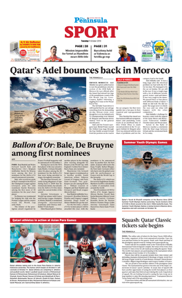 Qatar's Adel Bounces Back in Morocco
