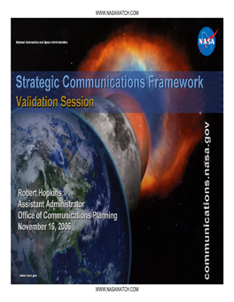 Strategic Communications Workshop