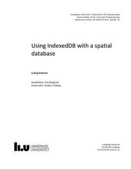 Using Indexeddb with a Spatial Database