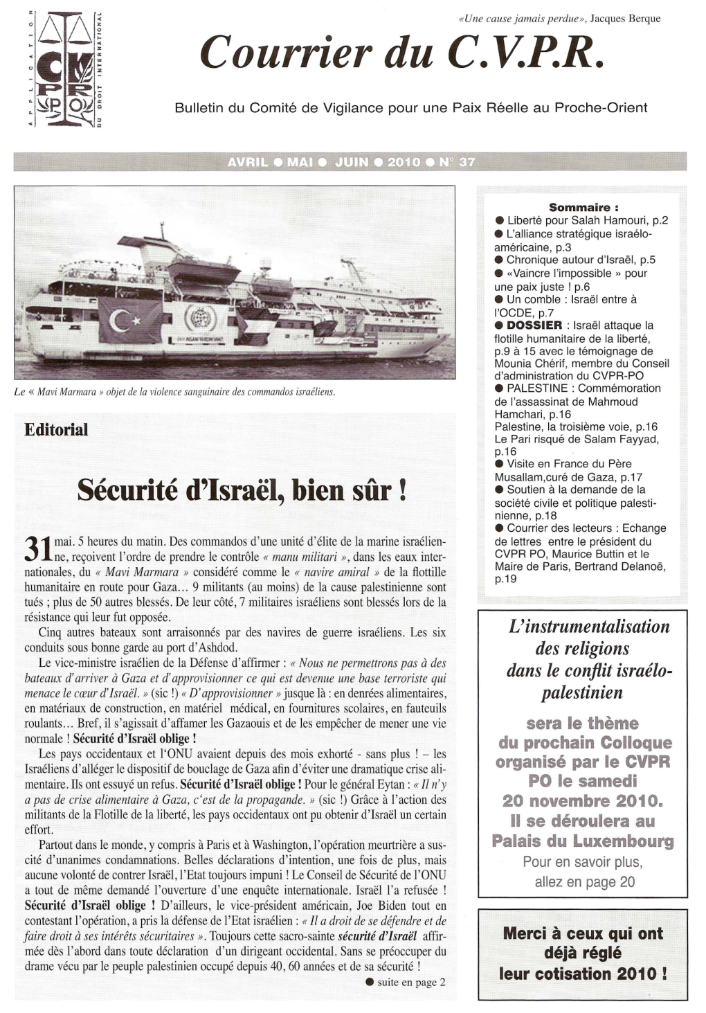 Courrier Du C.V.P.R