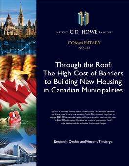 Through the Roof: the High Cost of Barriers to Building New Housing in Canadian Municipalities