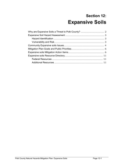 Section 12: Expansive Soils