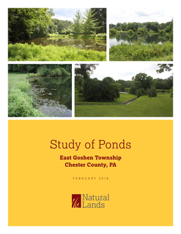 Study of Ponds East Goshen Township Chester County, PA