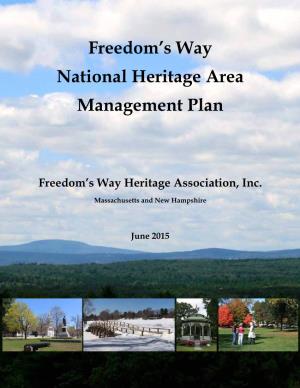 Freedom's Way National Heritage Area Management Plan