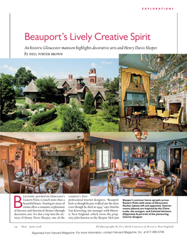 Beauport's Lively Creative Spirit