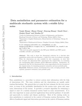 Data Assimilation and Parameter Estimation for a Multiscale Stochastic System with Α-Stable Lévy Noise