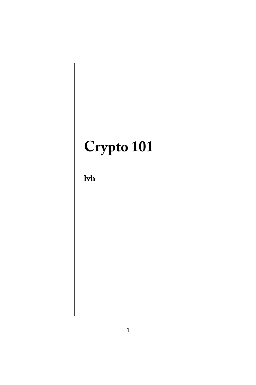 Crypto 101 Lvh