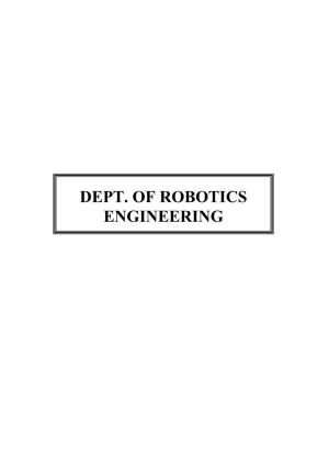 Dept. of Robotics Engineering