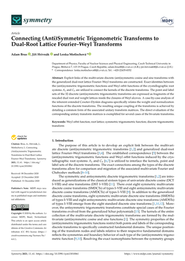 Symmetric Trigonometric Transforms to Dual-Root Lattice Fourier–Weyl Transforms
