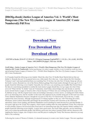 (Justice League of America (DC Comic Numbered)) Online