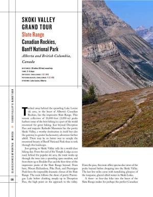 Skoki Valley Grand Tour Slate Range Canadian Rockies, Banff National Park Alberta and British Columbia, Canada