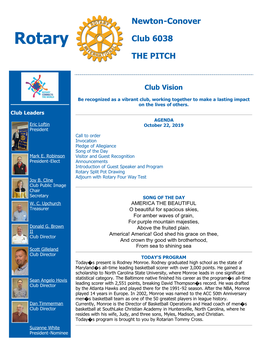 Rotary Club 6038 the PITCH