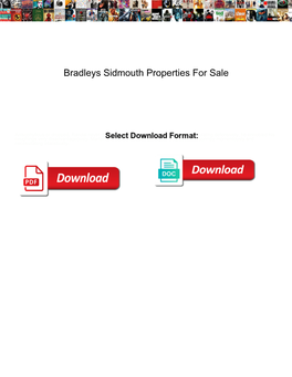Bradleys Sidmouth Properties for Sale