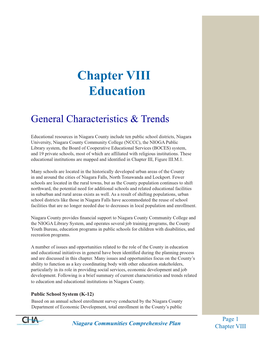 Chapter VIII Education