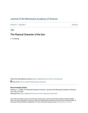 The Physical Character of the Sun