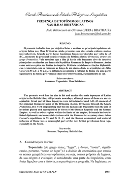 Círculo Fluminense De Estudos Filológicos E Linguísticos